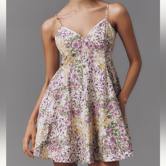 Anthropologie Dresses & Skirts - *Anthropologie Maeve Lace Trim Sweetheart Mini Dress